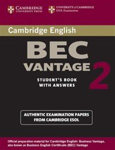 Obrazek Cambridge BEC Vantage 2 Student's Book with Answers