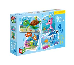Picture of Puzzle 4w1 baby Pod wodą