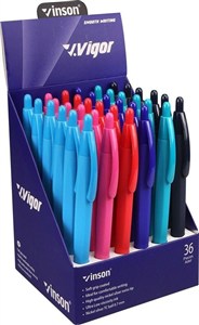 Obrazek Długopis automat. Vigor G2 niebieski (36szt)