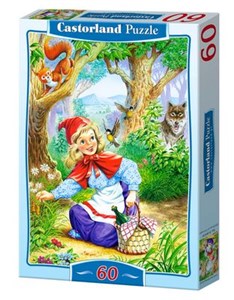 Obrazek PUZZLE 60 CZERWONY KAPTUREK