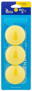 Obrazek Magnesy do tablic Tetis żółte gładkie 50mm/3