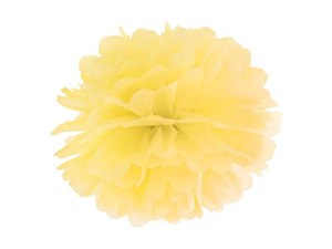 Obrazek Pompon bibułowy żółty 25cm