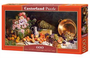 Picture of Puzzle Still Life with Flowers and Fruit on a Table 600 B-060108