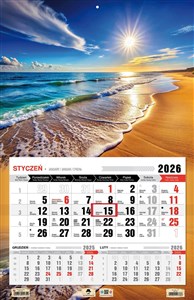Obrazek Kalendarz 2026 jednodzielny 3XL Bałtyk KTJ3 V17