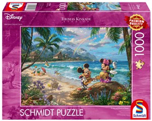 Obrazek Puzzle 1000 PQ T. Kinkade Myszka Miki & Minnie na Hawajach Disney 112332