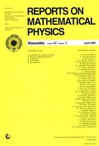 Picture of Reports on Mathematical Physics 63/2