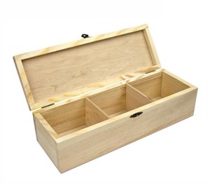 Obrazek Pudełko drewniane z zamkiem 30x10x8cm