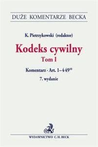 Obrazek Kodeks cywilny Tom 1 Komentarz do art. 1-449