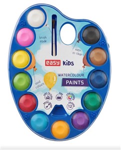 Obrazek Farbki akwarelowe 12 kolorów EASY