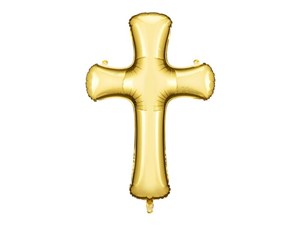 Obrazek Balon foliowy Krzyż złoty 103.5x74.5cm