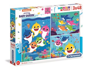 Picture of Puzzle Supercolor 3x48 Baby Shark