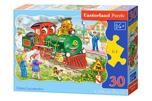 Obrazek Puzzle Green Locomotive 30