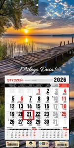 Obrazek Kalendarz 2026 trójdzielny jednodzielny mini z magnesem Mazury KTJ2 V42
