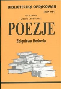 Picture of Biblioteczka Opracowań Poezje Zbigniewa Herberta Zeszyt nr 54