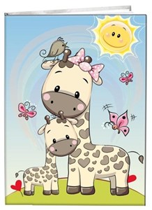 Picture of Notes gładki 13x18cm Żyrafy