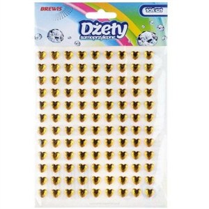 Picture of Dżety samoprzylepne serca złote 108szt