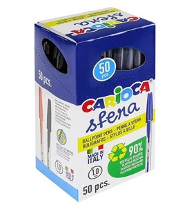 Obrazek Długopis Sfera czarny (50szt) CARIOCA