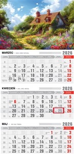 Picture of Kalendarz 2026 Trójdzielny Ekonomiczny Romantico KTE VE-20