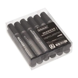 Picture of Marker permanentny ścięty czarny (12szt)