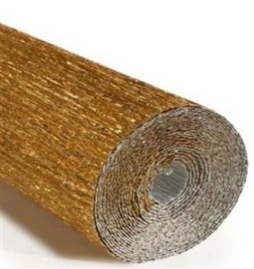 Obrazek Krepina 50x250cm 180g metalizowana złota jasna