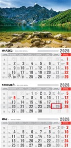Picture of Kalendarz 2026 Trójdzielny Ekonomiczny z magnesem Tatry KTM-VM-18
