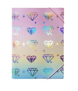 Picture of Teczka A4 tęczowa Diamenty