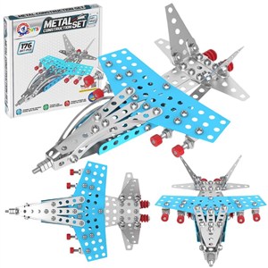 Obrazek Zestaw konstrukcyjny metalowy samolot