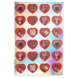 Picture of Naklejki serca z kotami