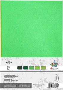 Obrazek Filc A4 zielone 10szt