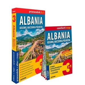 Obrazek Albania, Kosowo, Macedonia Północna 3w1 przewodnik + atlas + mapa