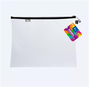 Obrazek Koperta A4 z suwakiem metalalowym biała