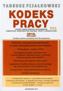 Obrazek Kodeks pracy 2010 Kodeks zawiera przepisy Unii Europejskiej