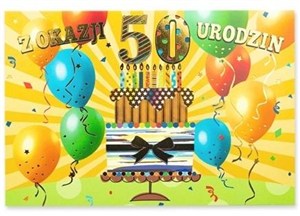 Obrazek Karnet B6 Urodziny 50