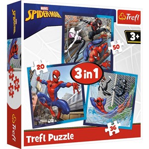 Obrazek Puzzle 3w1 Marvel Spiderman, Pajęczy przyjaciele