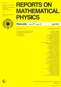 Picture of Reports on Mathematical Physics 67/2