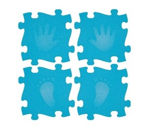 Obrazek Mata podłogowa Magic set 16 elementów niebieska