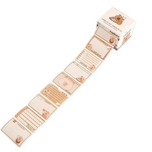 Obrazek Naklejki na rolce etykiety Kapibara 256szt