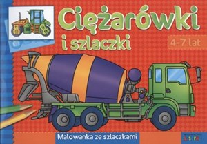 Obrazek Ciężarówki i szlaczki Malowanka ze szlaczkami