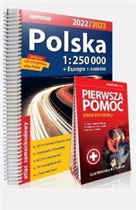 Obrazek Polska atlas samochodowy 1:250 000 + instrukcja pierwszej pomocy