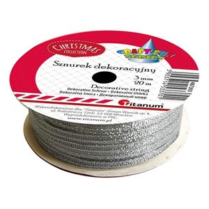 Obrazek Sznurek-wstążka srebrny