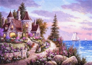 Obrazek Puzzle 1500 Zamek nad mrozem, Dennis Lewan