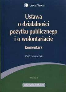 Picture of Ustawa o działalności pożytku publicznego i o wolontariacie Komentarz