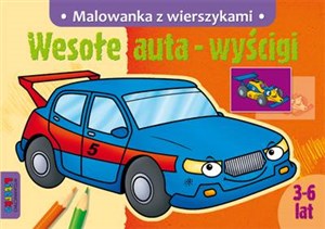 Picture of Wesołe auta-wyścigi Malowanka z naklejkami