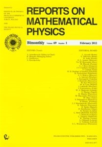 Picture of Reports on Mathematical Physics 69/1