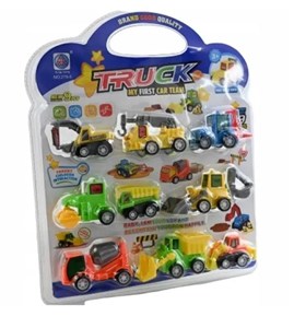 Obrazek Zestaw samochodów budowlanych 9szt