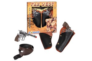 Obrazek Zestaw kowbojski 2 rewolwery + pasek