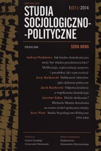 Obrazek Studia socjologiczn-polityczne 1/2014