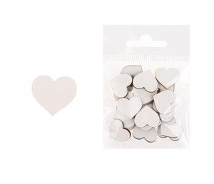 Obrazek Dekoracja drewniana 24szt Serce średnie