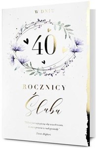 Picture of Karnet B6 Urodziny 40