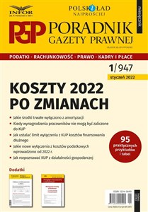 Picture of Koszty 2022 po zmianach Poradnik Gazety Prawnej 1/2022